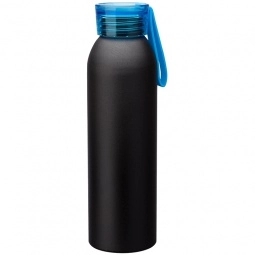 Black/Blue - Aluminum Custom Water Bottle - 22 oz.
