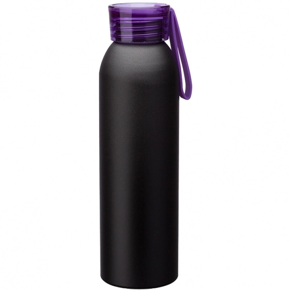 Black/Purple - Aluminum Custom Water Bottle - 22 oz.