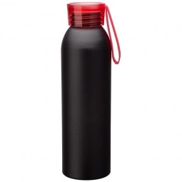 Black/Red - Aluminum Custom Water Bottle - 22 oz.