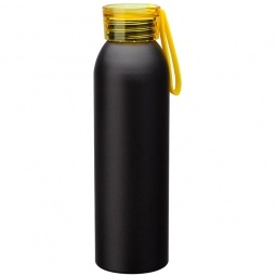 Black/Yellow - Aluminum Custom Water Bottle - 22 oz.