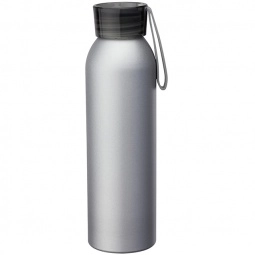 Silver/Black - Aluminum Custom Water Bottle - 22 oz.