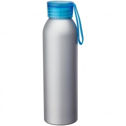 Silver/Blue - Aluminum Custom Water Bottle - 22 oz.