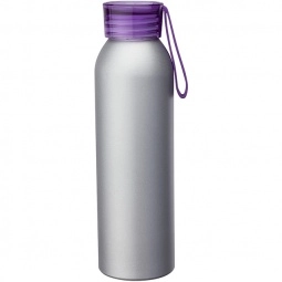 Silver/Purple - Aluminum Custom Water Bottle - 22 oz.