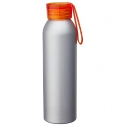 Silver/Orange - Aluminum Custom Water Bottle - 22 oz.