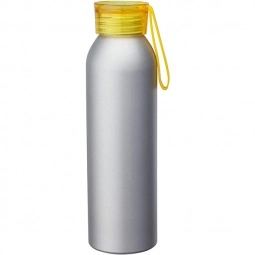 Silver/Yellow - Aluminum Custom Water Bottle - 22 oz.