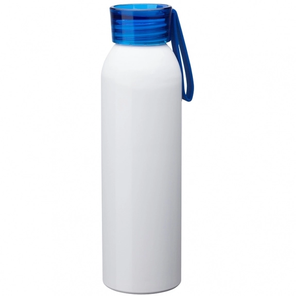 White/Navy - Aluminum Custom Water Bottle - 22 oz.