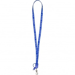 3-in-1 Promotional Lanyard Charging Cable w/ Type C Adapter
