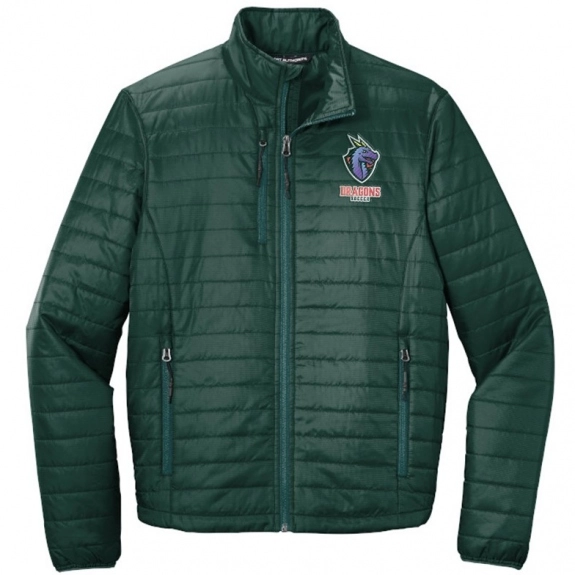 Tree Green / Marine Green Port Authority Packable Puffy Custom Jackets - Me