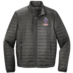 Sterling Grey / Graphite Port Authority Packable Puffy Custom Jackets - Men