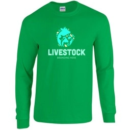 Irish Green Gildan&#174; Long Sleeve Promotional T-Shirt - Colors