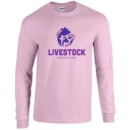 Light Pink Gildan&#174; Long Sleeve Promotional T-Shirt - Colors