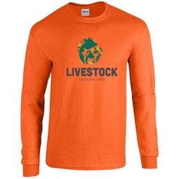 Orange Gildan&#174; Long Sleeve Promotional T-Shirt - Colors