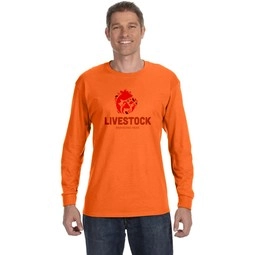 Safety Orange Gildan&#174; Long Sleeve Promotional T-Shirt - Colors