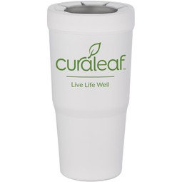 White Versa Cup Custom Beverage Holder Tumbler Combo - 30 oz.