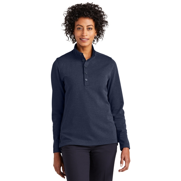 Front Brooks Brothers&#174; Mid-Layer Stretch Logo 1/2-Button - Women's
