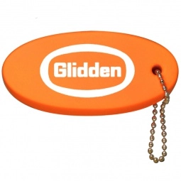 Orange Oval Floating Custom Keychain