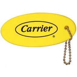 Yellow Oval Floating Custom Keychain