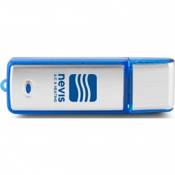Rectangle Translucent Accent Logo USB Drive - 1GB