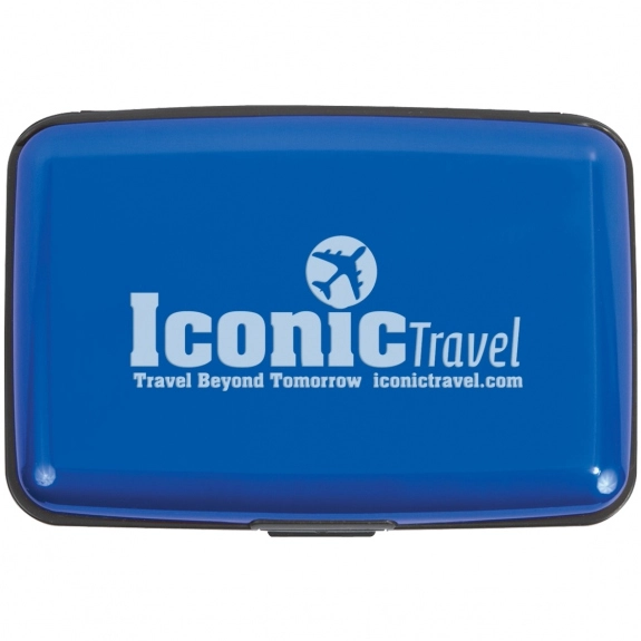 Blue Identity Theft Protection Promotional Credit Card Case