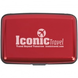 Red Identity Theft Protection Promotional Credit Card Case