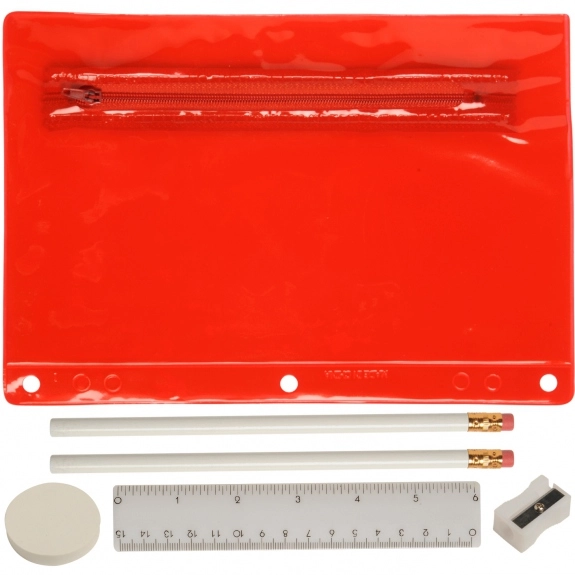 Translucent Red Deluxe Translucent Promotional School Kit
