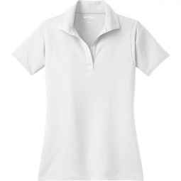 White Sport-Tek Micropique Sport-Wick Custom Polo Shirt - Women's