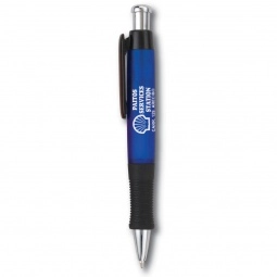 Translucent Jumbo Custom Imprinted Pen w/ Rubber Grip