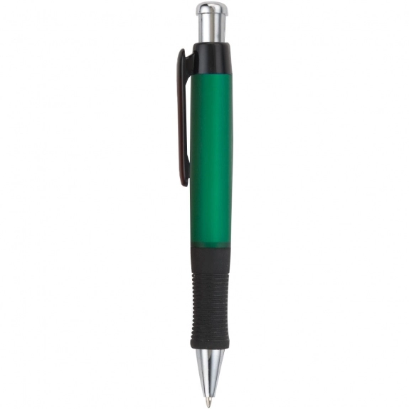 Translucent Green Translucent Jumbo Custom Imprinted Pen w/ Rubber Grip