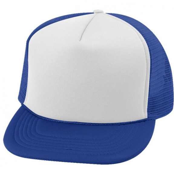 White/Royal Foam Front Snapback Promotional Truckers Cap