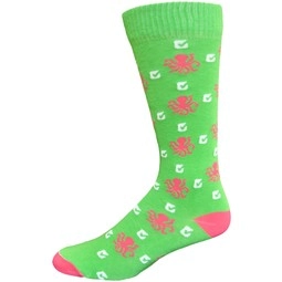 Dress/Trouser Style Custom Socks - Neon Green