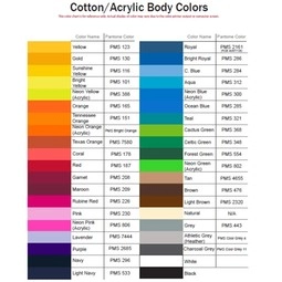 Dress/Trouser Style Custom Socks - Color Chart