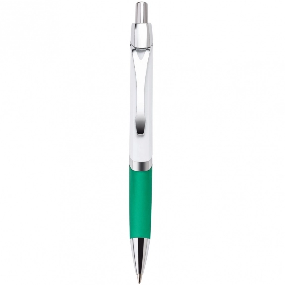 Green Full Color Ballpoint Custom Pens w/ Rubber Grip
