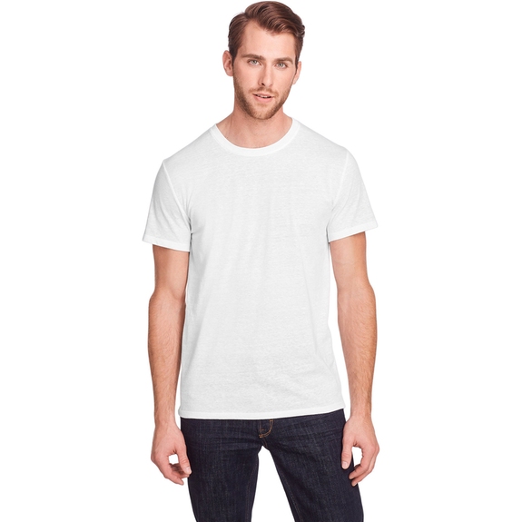 Solid White - Threadfast Triblend Custom T-Shirt - Men's