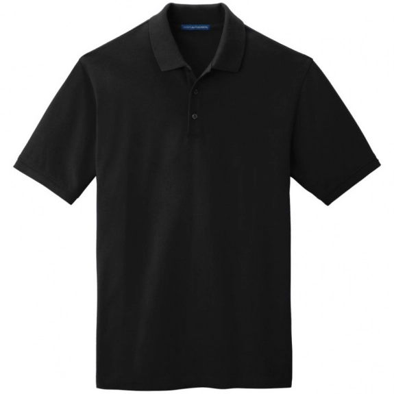 Black Port Authority EZCotton Pique Custom Polo Shirt - Men's