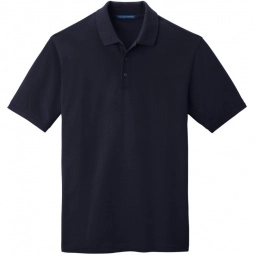 Navy Port Authority EZCotton Pique Custom Polo Shirt - Men's