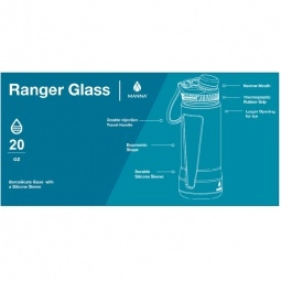 Manna Ranger Glass Custom Water Bottle - 20 oz.