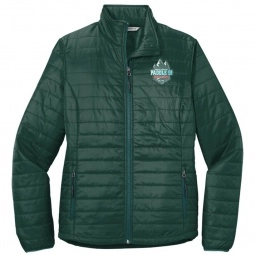 Tree Green / Marine Green Port Authority Packable Puffy Custom Jackets - Wo