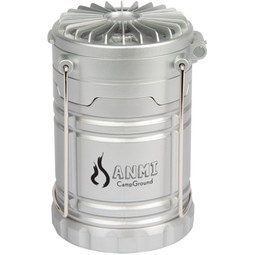 Silver - Custom Logo Cob Pop-Up Lantern w/ Fan Combo