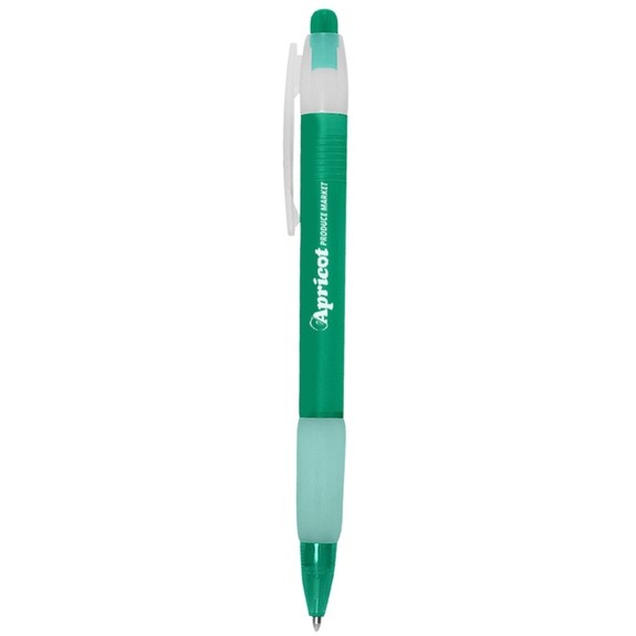 Frosted green - Radiant Promotional Pen w/ Rubber Grip
