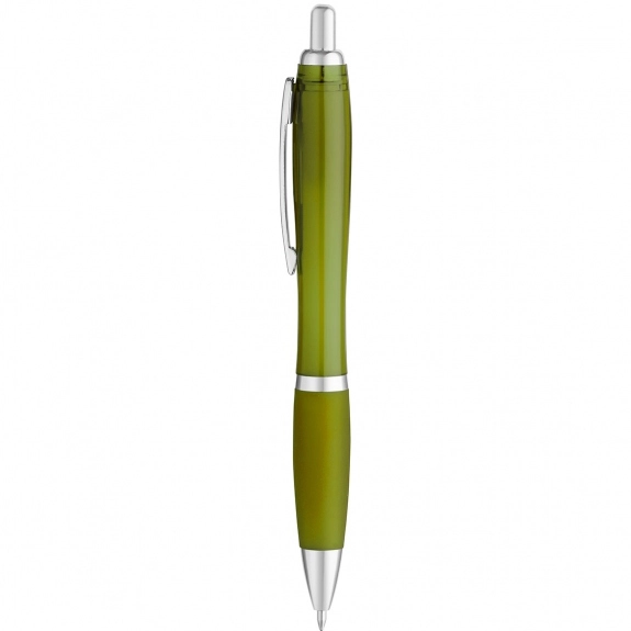Olive Curvaceous Translucent Ballpoint Custom Pen