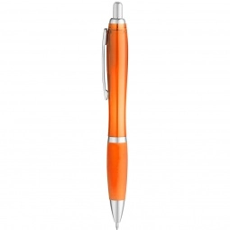 Orange Curvaceous Translucent Ballpoint Custom Pen