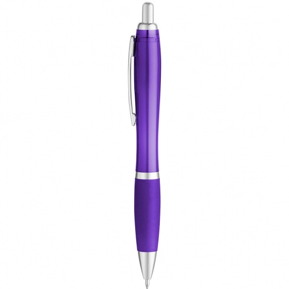 Purple Curvaceous Translucent Ballpoint Custom Pen