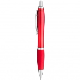 Red Curvaceous Translucent Ballpoint Custom Pen