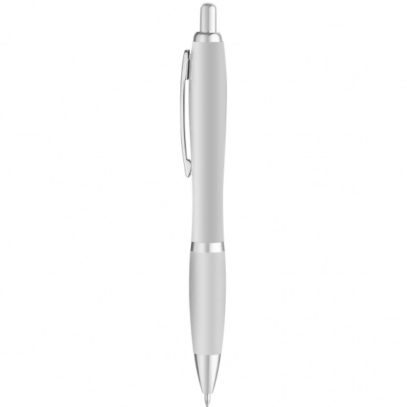 Silver Curvaceous Translucent Ballpoint Custom Pen