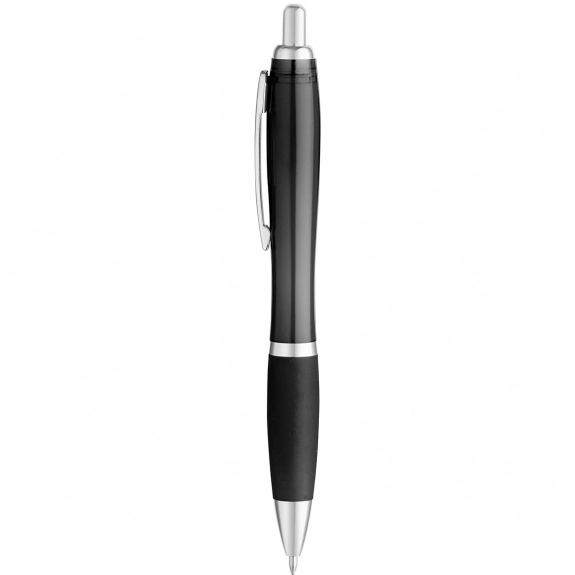 Black Curvaceous Translucent Ballpoint Custom Pen