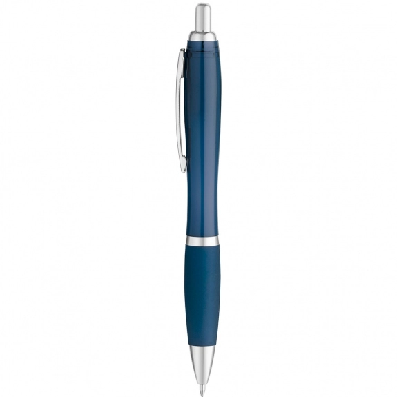 Indigo Curvaceous Translucent Ballpoint Custom Pen
