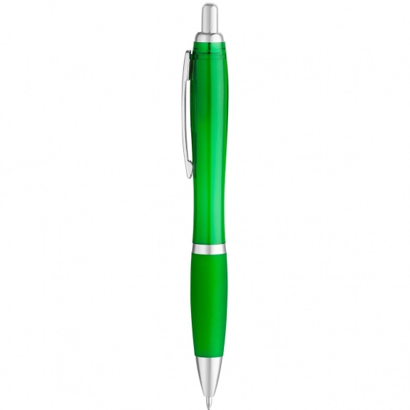 Green Curvaceous Translucent Ballpoint Custom Pen