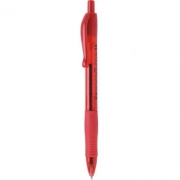 Red No Slip Grip Click Custom Pen