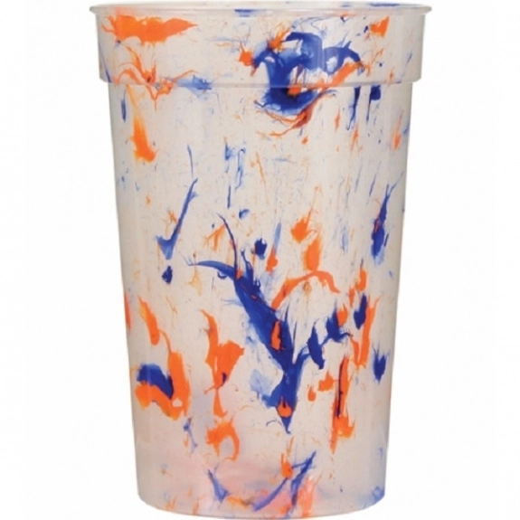 Orange/Blue Stadium Cup - Confetti Color Cup - 17 oz.
