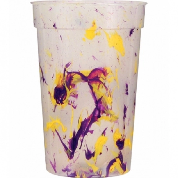 Yellow/Purple Stadium Cup - Confetti Color Cup - 17 oz.